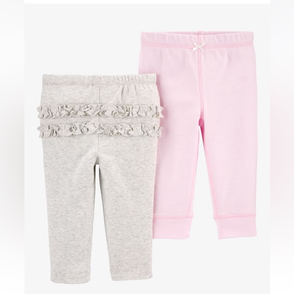 Carter’s Gray & Pink Leggings Size 6M